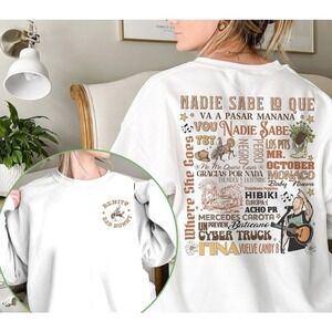 Bad Bunny Most Wanted Tour 2024 2 Sided Fan Sweatshirt